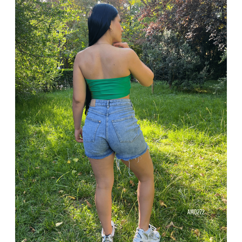 Crop Top Satinado AM0272